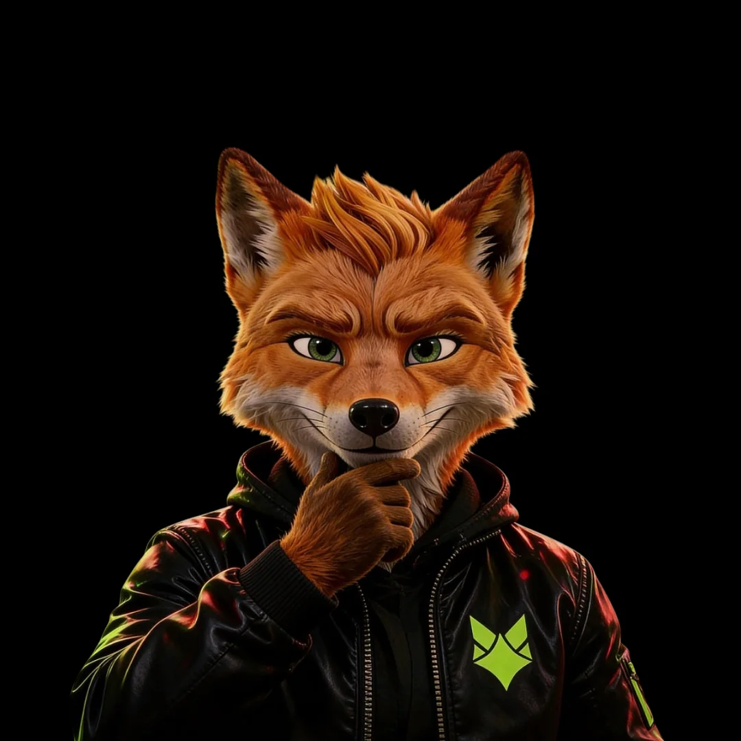 Dividandy centered fox mascot left