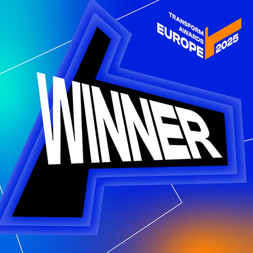 Transform Awards Europe 2025 winner badge